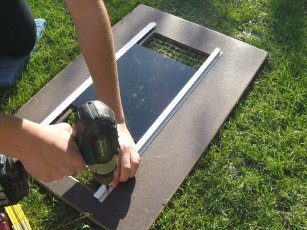 Montage Hühnerklappe